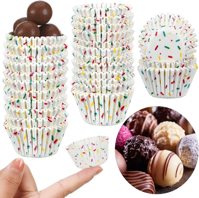 600 Count Icing Design Mini Cupcake Liner Baking Cups Paper Small Candy Cups