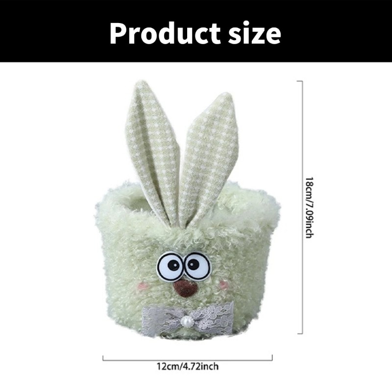 Easters Basket Easters Eggs Hunting Basket Bunnies Easters Bucket with Plush Ear gallery