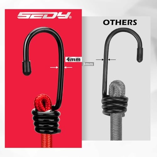 24-Piece Premium Bungee Cords Heavy Duty Outdoor, Bungee Cords with New Version gallery