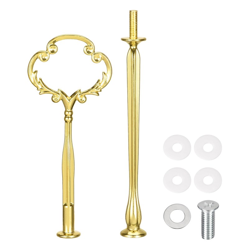 uxcell 1 Set Cake Tray Stand Handle Cupcake Dessert Plate Hardware Fitting Holde