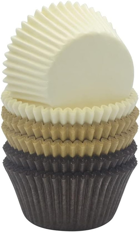 Natural White Coffee Brown Cupcake Liners Standard Greaseproof Paper Baking