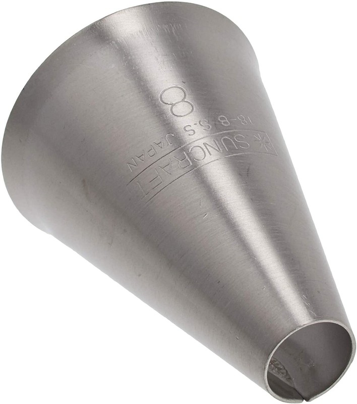 High quality Pastry bag Round mouthpiece 8mm Stainless steel made in Japan 1972 gallery