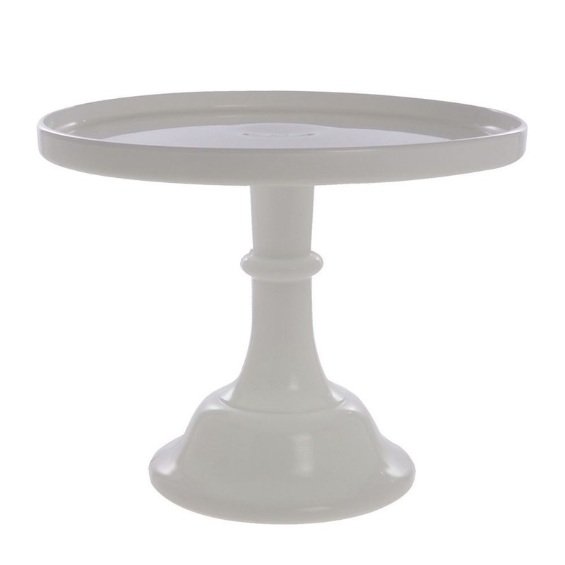 Mosser Glass Vintage Milk White Glass Cake Stand – 9″Dia x 7″H