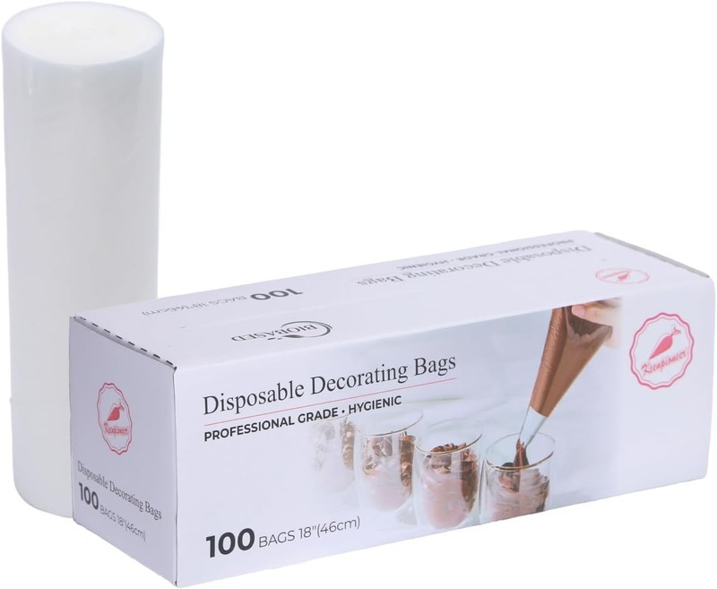 18-Inch Piping Bags, Large Capacity, Biobased Disposable Cake Decorating Pastry