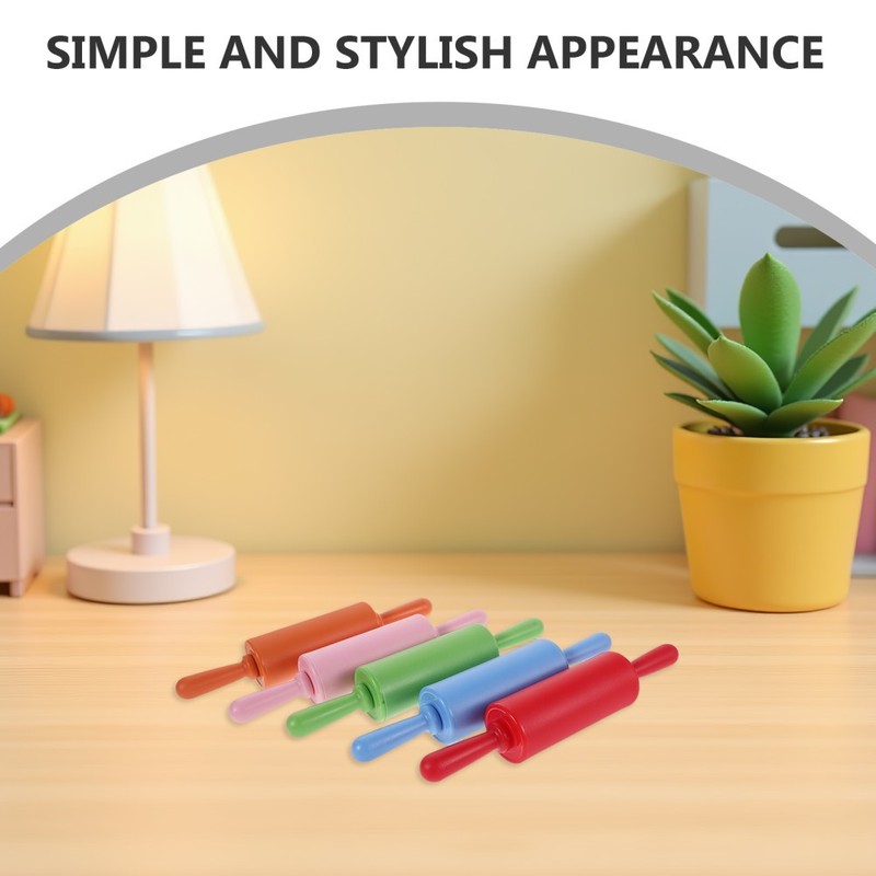 5 Pcs Play Rolling Pin for Kids Toddler Baking Set Cooking Child Sized gallery
