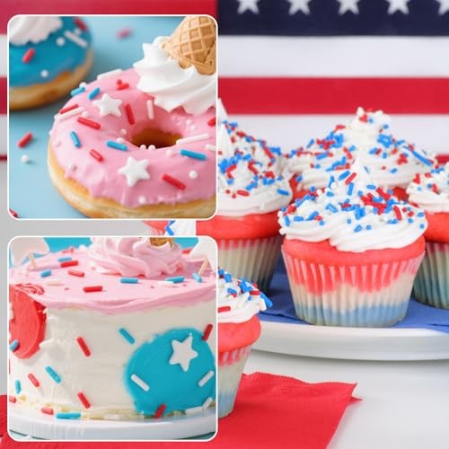 4th of July Red White Blue Patriotic Sprinkles for Cake Decorating gallery