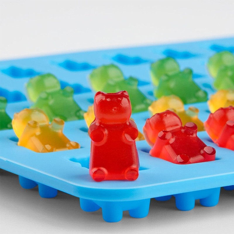 50 Holes*3 pc gummy Bear silicone mold chocolate candy DIY mold Small Size Snake gallery