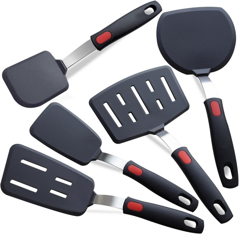 Silicone Spatula Set Turner, 5-Pa Spatulas for Nonsti Cookware, 600°F