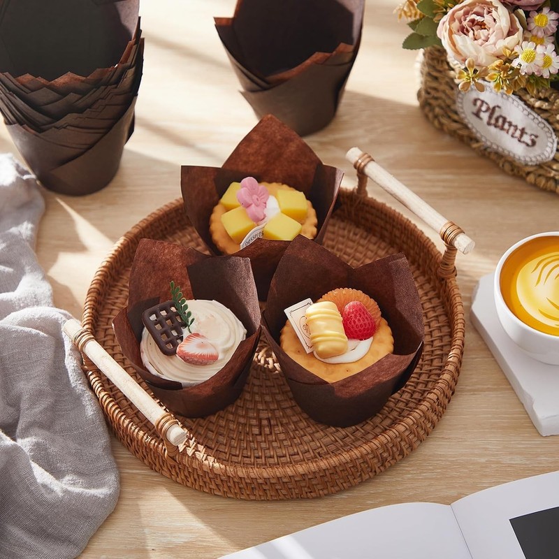 600 Pcs Jumbo Muffin Liners for Baking 2-1/4" x 4" Large Tulip Cupcake Liners gallery