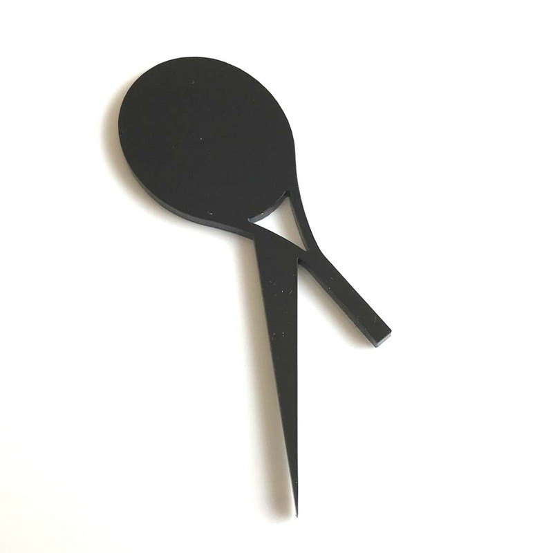 Tennis Racket Cake & Cupcake Toppers Many Colours & Sizes Plane or Engraved gallery