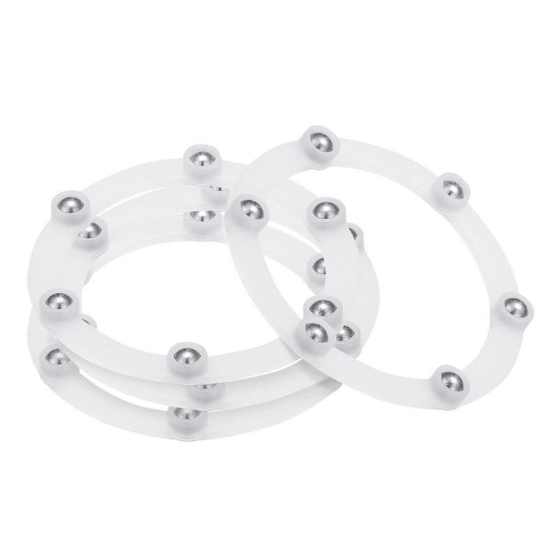 2.7 Inch Rotary Swivel Bracket with Steel Ball Bearings, White 4pcs