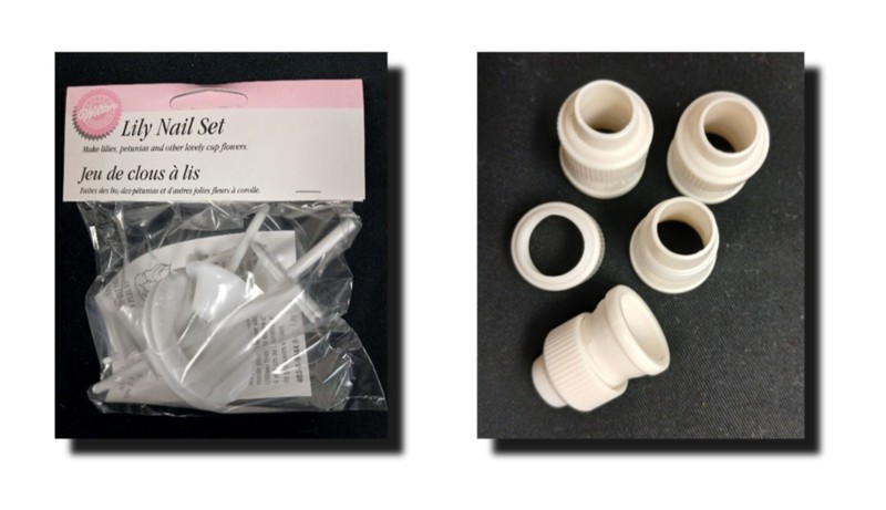 Cake Decorating 2-pc Lily Nails & Small Couplers ~ you choose