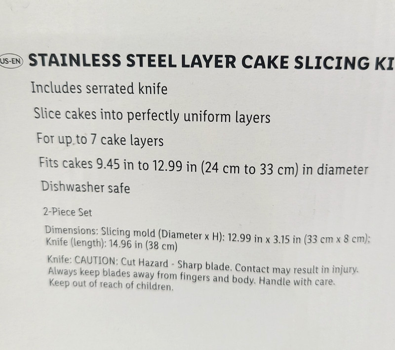 Layer Cake Slicing Kit Stainless Steel 2pc Ernesto gallery