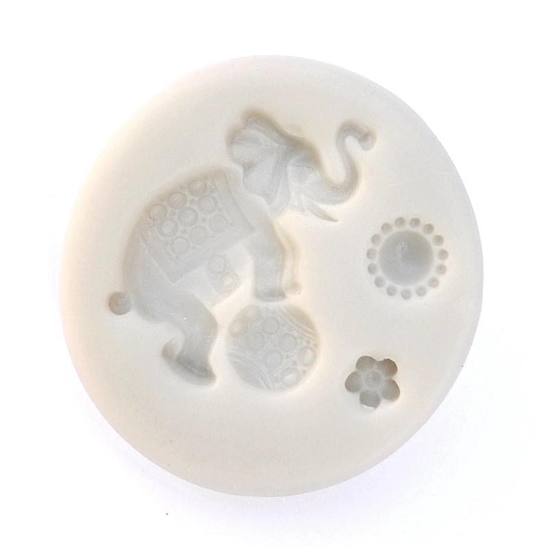 CIRCUS THEME MOLD, Elephant Fondant Mold, Cake Decoration, Cute Resin Mold, gallery