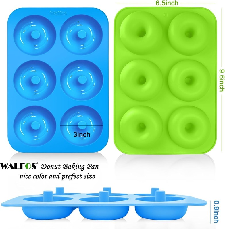 Bake Perfect Donuts with Non-Stick Silicone Molds - Set of 2 - Easy Clean gallery