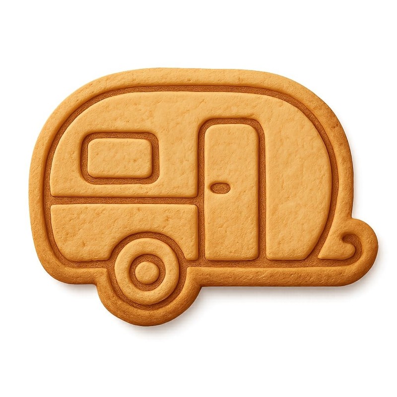 Vintage Trailer Cookie Cutter & Stamp, Fondant & Clay - 4x3 gallery
