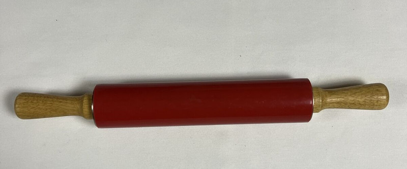 Rolling Pin Silicone Covering Non Stick Surface Wood Handles gallery
