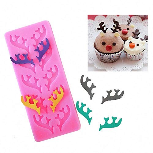Deer Antler Shape Silicone Fondant Mold - Elk Stag Horn Gum Paste Chocolate gallery