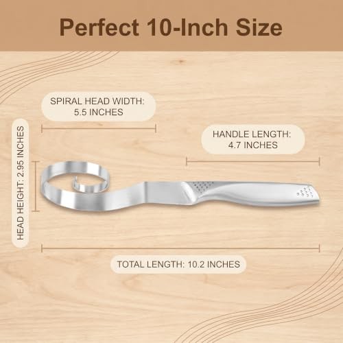Seamless Stainless Steel Dough Whisk, Dutch Style Danish Dough Whisk for gallery