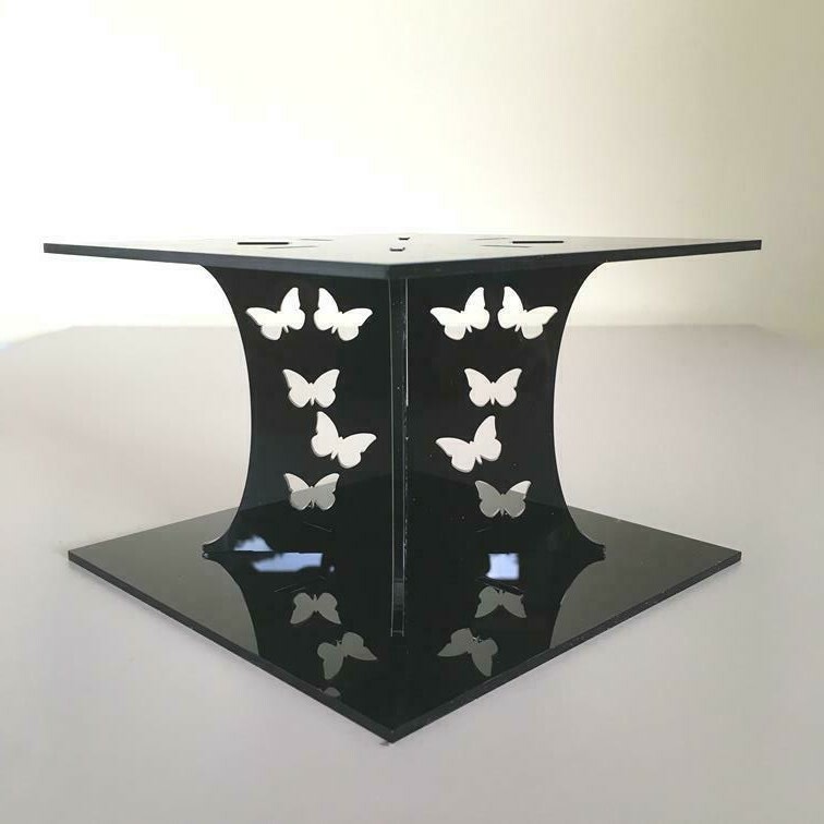 Butterfly Square Wedding/Pary Cake Seperators Many Colours & Sizes gallery