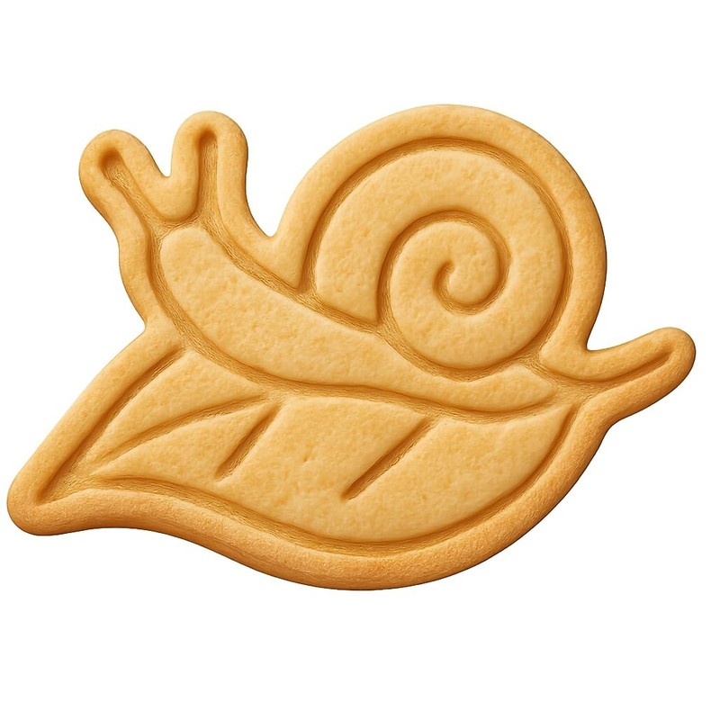 Leaf-Crawling Snail Cookie Cutter & Stamp - 4x3.2 Fun Kitchen Baking gallery