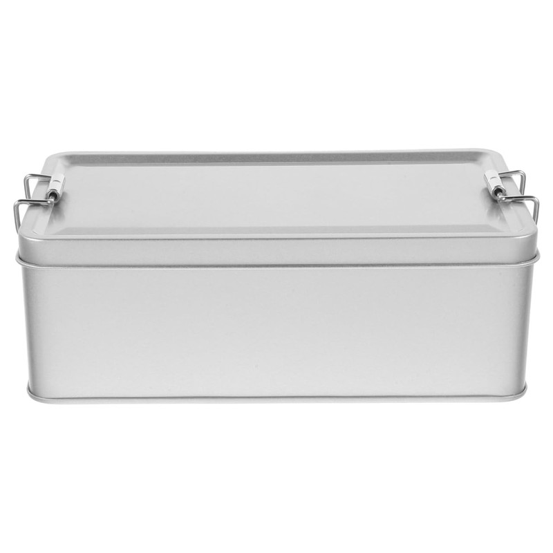 Vintage Metal Cookie Storage Tin Box Retro Rectangular Airtight Container for…