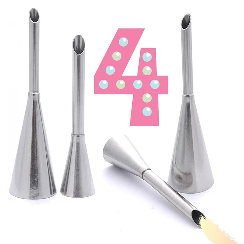 4 Pack Icing Piping Nozzles Tips Cake Sugarcraft Pastry Decor Baking Tools Kits gallery