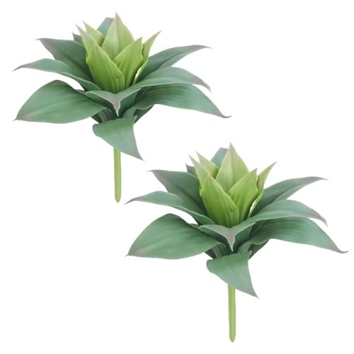 2 Pcs Large Agave Plants Artificial Succulents Fake Succulents Unpotted Green gallery