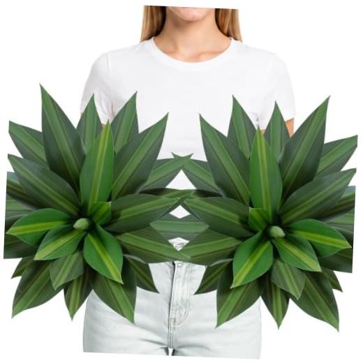 Artificial Plant 20Inch Artificial Plants Outdoor Set, Large Fake 22in Agave