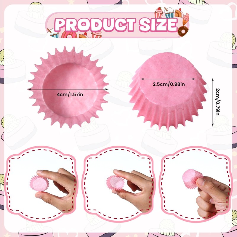 1000pcs Mini Cupcake Liners for Baking 1inch Muffin Liners Small Truffles Cho... gallery