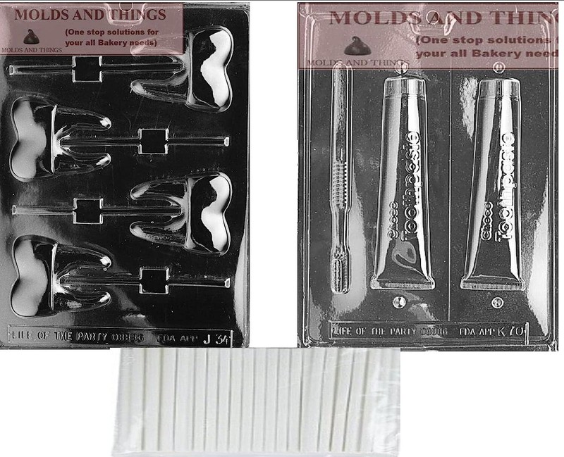 SweetTooth lolly Chocolate Candy Mold Toothpaste with Brush chocolate candy mold