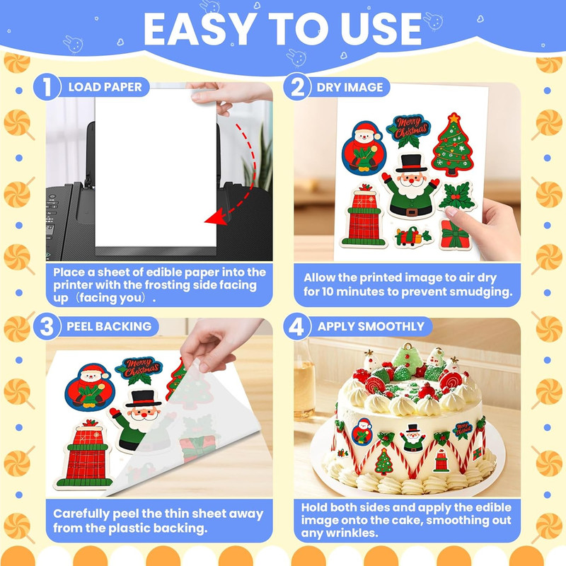 Edible Paper 25 Count A4 11.7" X 8.3" Sugar Sheets for Edible Printer Edible ... gallery
