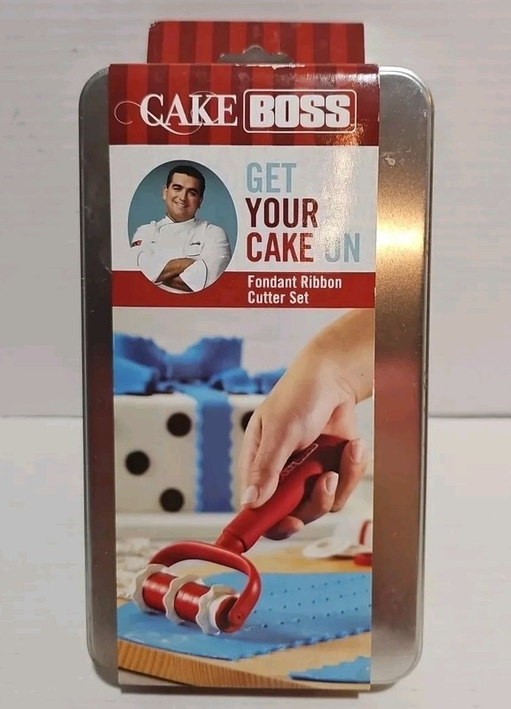 Brand New! Cake Boss Fondant Ribbon Cutter Set Red 2013