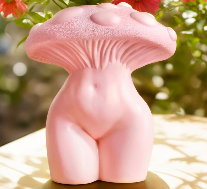 10 in Big Size mushroom women body mold soap,Resin, plaster, candle mold 0-9