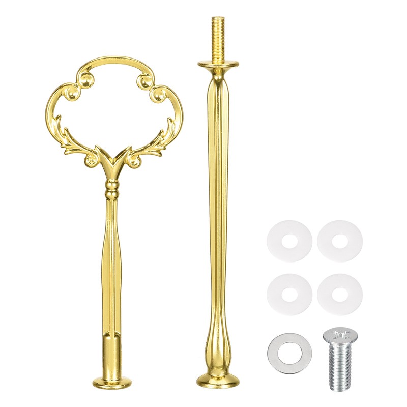 1 Set Cake Tray Stand Handle Cupcake Dessert Plate Hardware Fitting Holder Gold