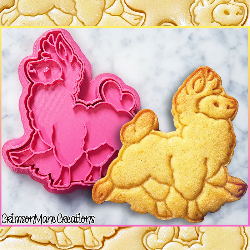 Llama Cookie Cutter, Baking Biscuit Supplies, Fondant Tool, Kids Craft Stamp