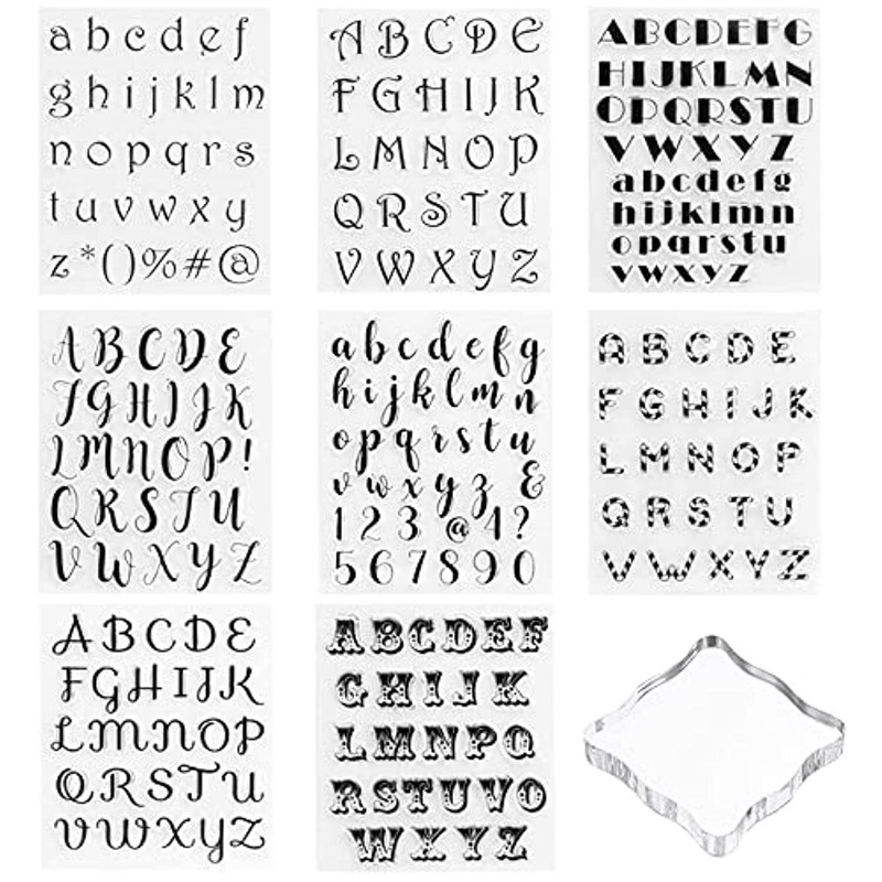 Alphabet Cake Stamp Tools Cookie Stamp Set Alphabet Numbers Fondant Cake Mold 9