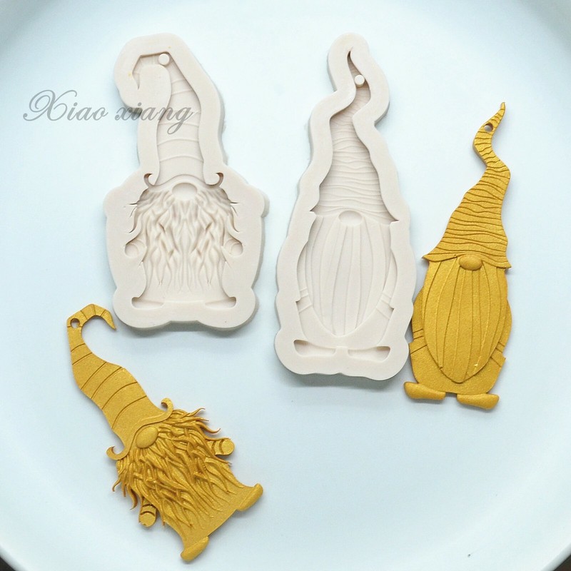 2pc Santa Head Silicone Mould Christmas Cake Decorating Tools Santa Claus