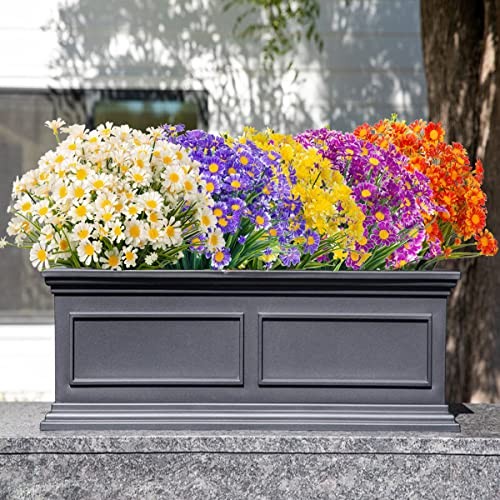 Artificial Daisies Flowers,Outdoor Artificial Flowers ,8 Bundles UV White gallery
