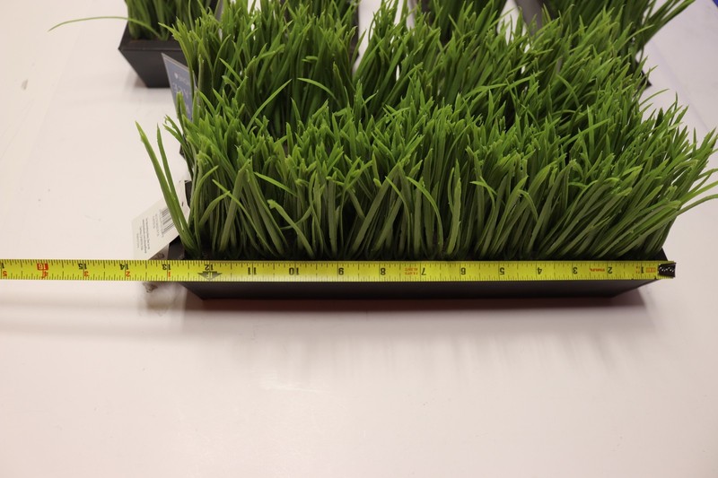6x 6x13" Faux Fake Plastic Grass In Rectangular Planter Artificial Silk Plant gallery