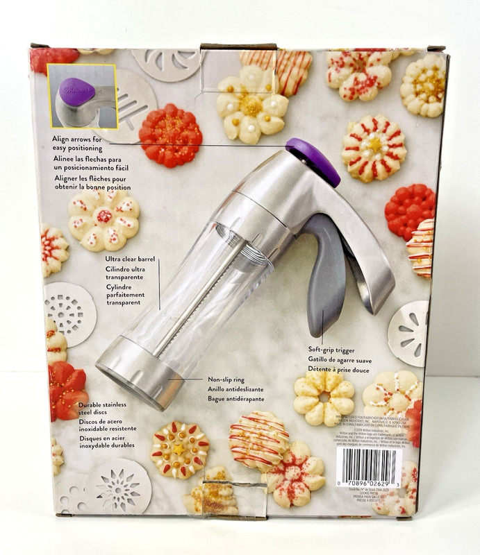 Wilton Preferred Press Cookie Press 13-Piece Set Metallic Soft-Grip Trigger gallery