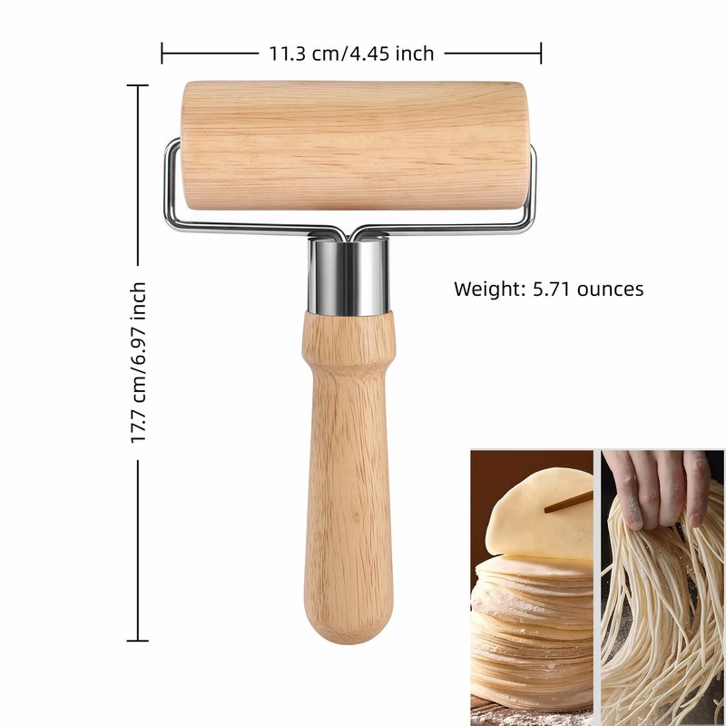 Top Rolling Pins for Pizza Dough Non-Stick Wooden Beechwood Ergonomic Handle gallery