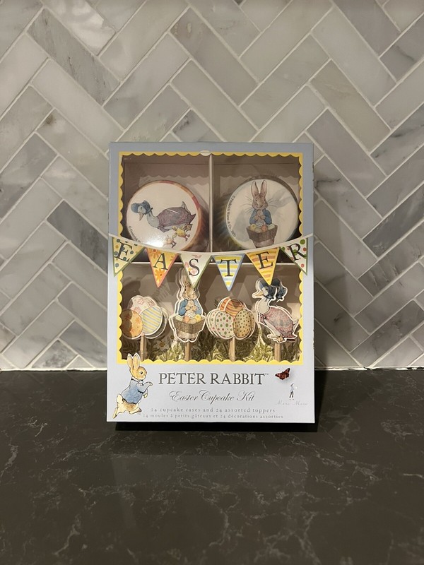 NEW Peter Rabbit By Beatrix Potter Meri Meri Easter Cupcake Kit 24 Cups Toppers