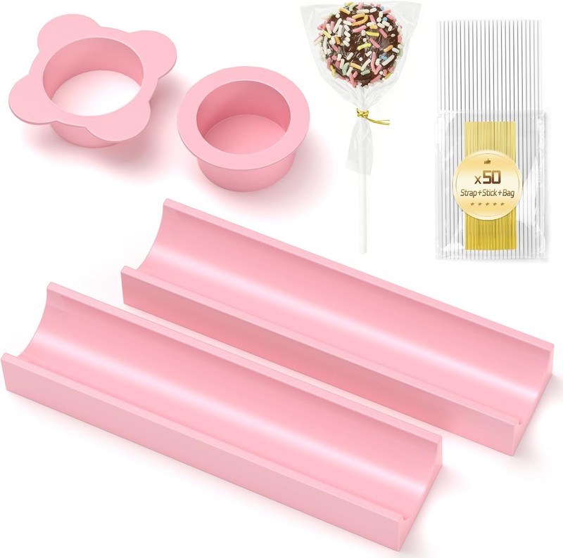 Circle Cake Pop Mold for Baking with 50PCS Cake Pop Sticks Bags Ties,Baking