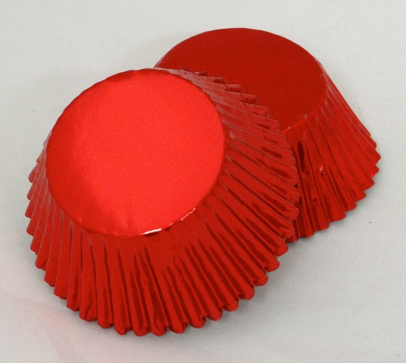 Set of 100 Red Foil Standard Muffin Baking CupCake Liners New BCF-03-100 NEW