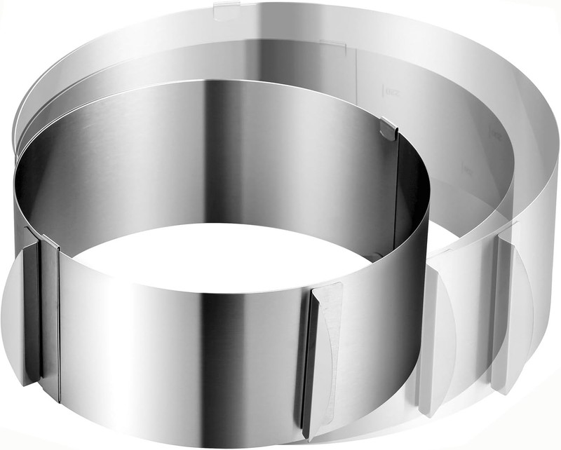 Cake Rings Mousse Mold Adjustable 6 to12 Inch Stainless Steel Round Cake Molds