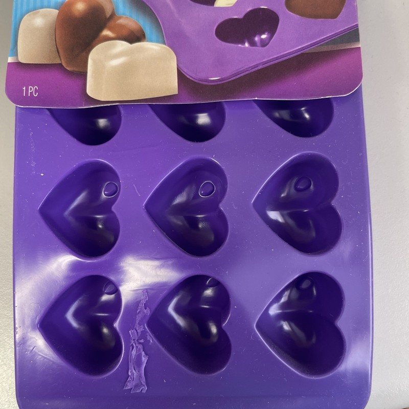 Baked With Love Non Stick Candy Chocolate Mold Heart Shaped, Set of 2 Valentines gallery