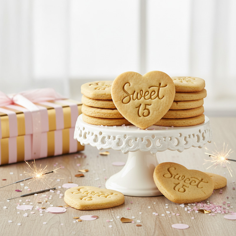 Sweet 15 Heart Shape Cookie Cutter - 15th teen girl birthday Quinceañera fiesta gallery