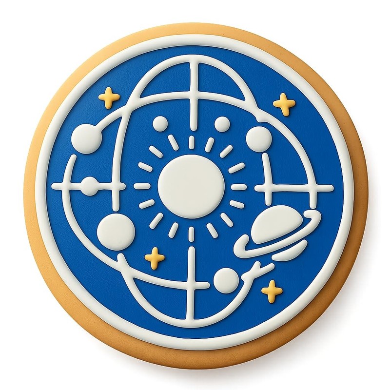 Celestial Sphere Solar System Cookie Cutter & Stamp, Fondant & Clay - 4x4 gallery