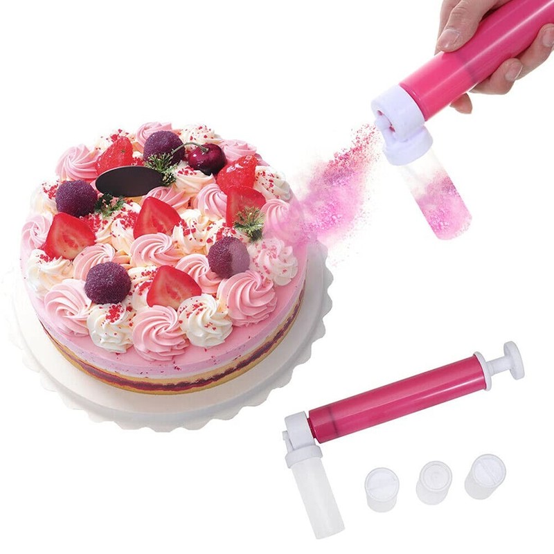 Manual Airbrush for Cakes Glitter Decorating Tools with 4 Spray Tubes,Airbrus…